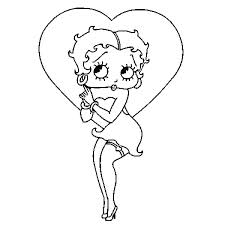 Free coloring pages of Betty Boop