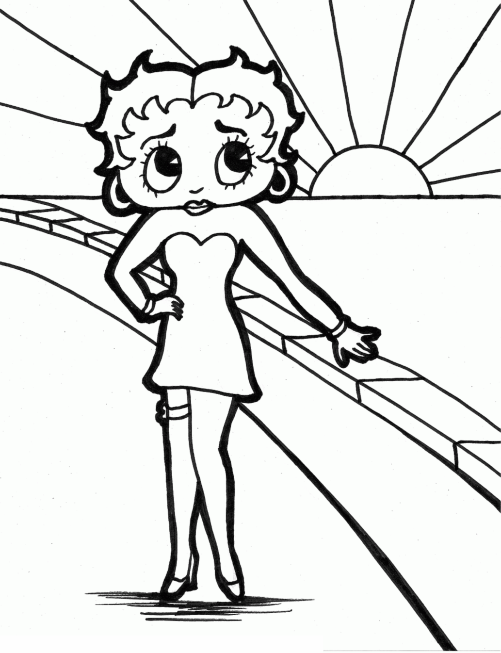 Betty boop to download for free - Betty Boop Kids Coloring Pages