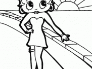 Betty Boop Coloring Pages for Kids
