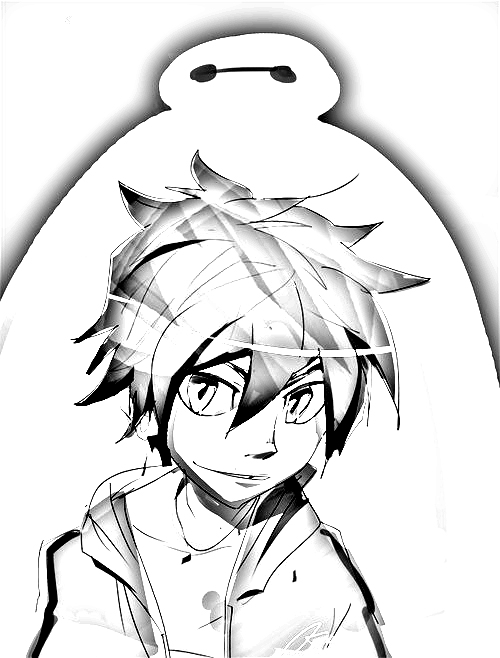 Hiro, new Disney / Marvel hero to print and color