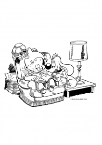 Printable Billy And Buddy Coloring Page for Kids : SCHOOL - 007
