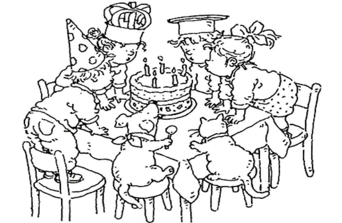 Easy free Birthdays coloring page to download