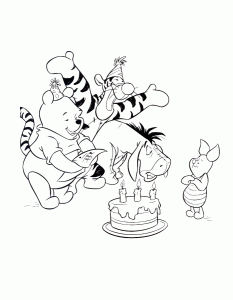 Coloring page birthdays to color for children
