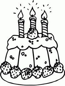 Coloring page birthdays to color for children