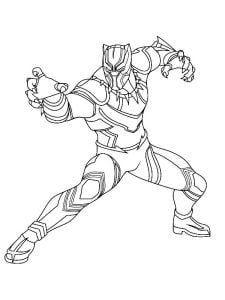 Printable  Black Panther Coloring Page for Kids : Black Panther sort ses griffes