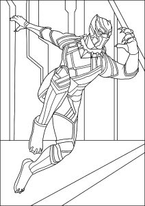 Printable  Black Panther Coloring Page for Kids : Black Panther court
