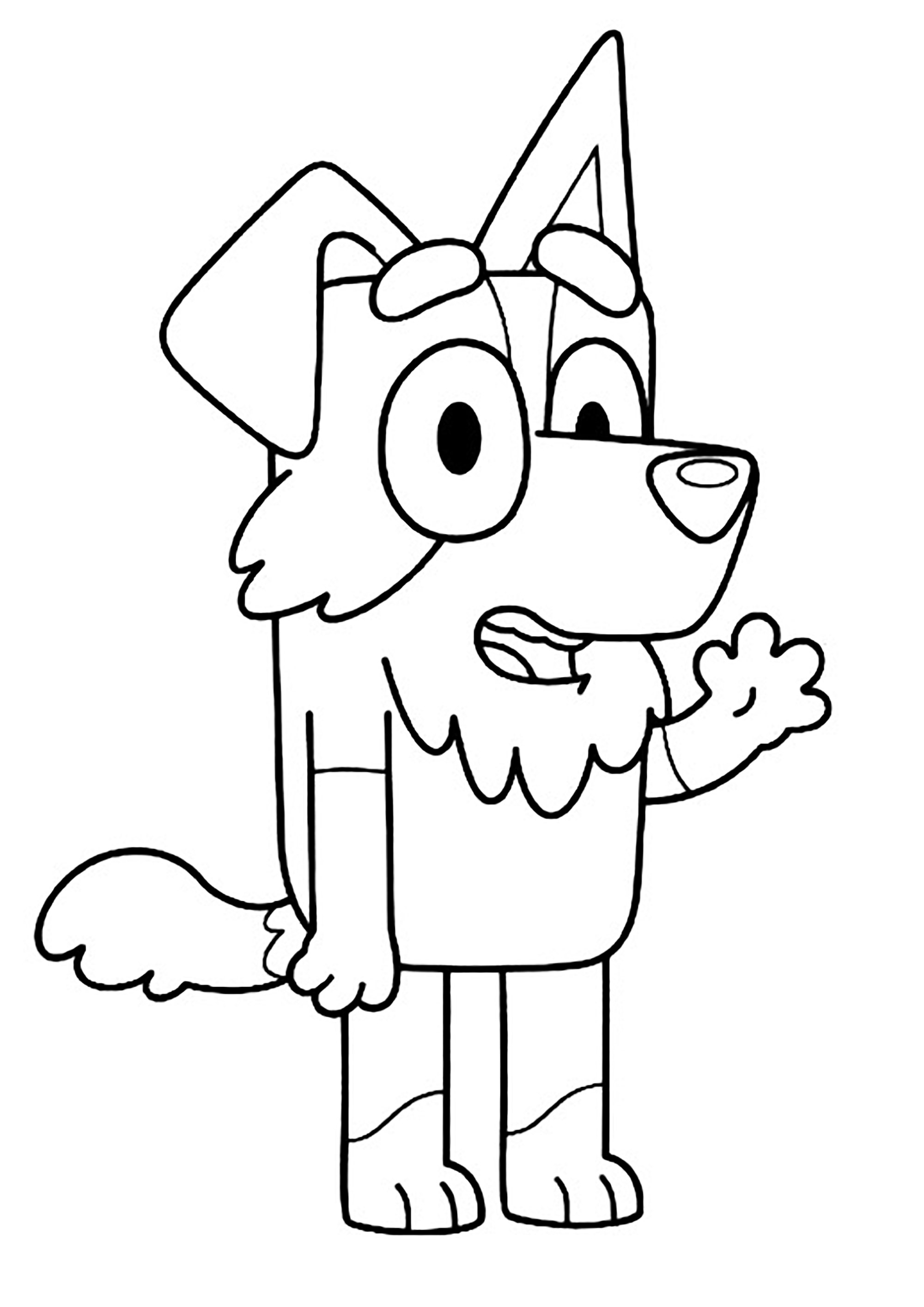 Simple coloring page of Bluey: Mackenzie