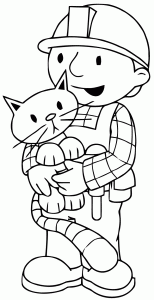 Coloring page bob the builder to color for kids