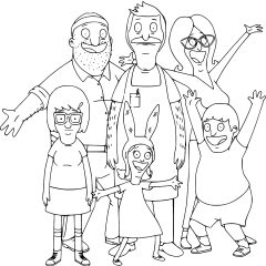 Printable Bobs Burgers coloring sheets for Kids