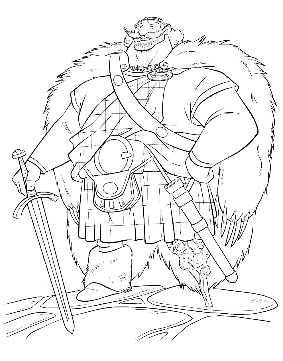 Brave coloring page to download