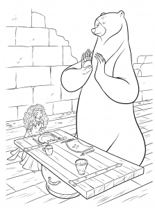 Coloring page brave to color for kids