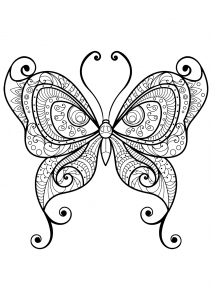 Coloring page butterflies free to color for kids