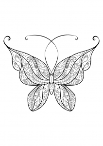 Butterflies image to download and color