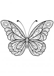 Butterfly coloring for kids