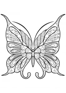 Free printable butterfly coloring page
