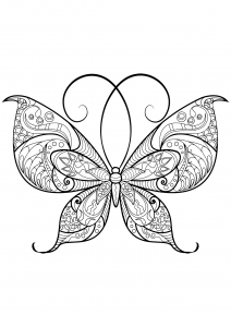 Free butterfly drawing to download and color