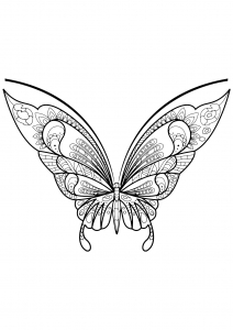 Coloring page butterflies to print for free