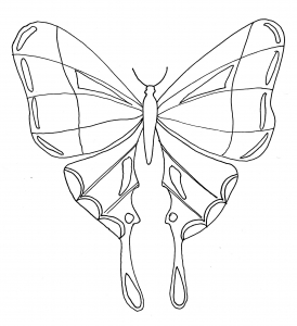 Coloring page butterflies to download for free