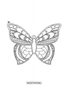 Coloring page butterflies to download for free