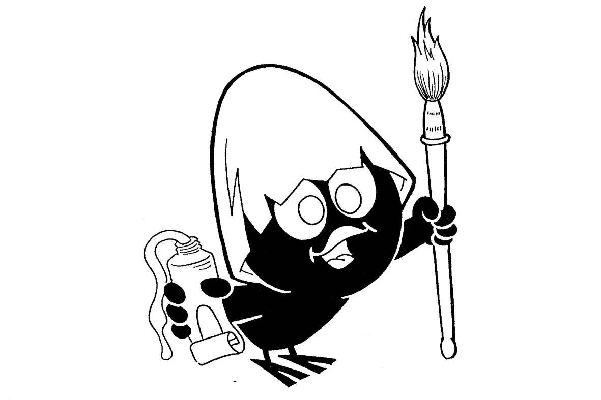 Printable Calimero coloring page for kids