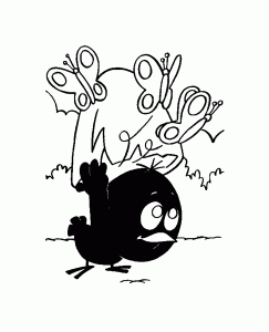 Printable Calimero coloring page for kids