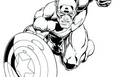 Printable Captain America coloring sheets for Kids