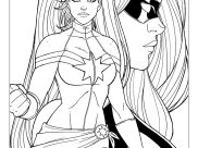 Printable Captain Marvel coloring sheets for Kids