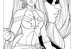Printable Captain Marvel coloring sheets for Kids
