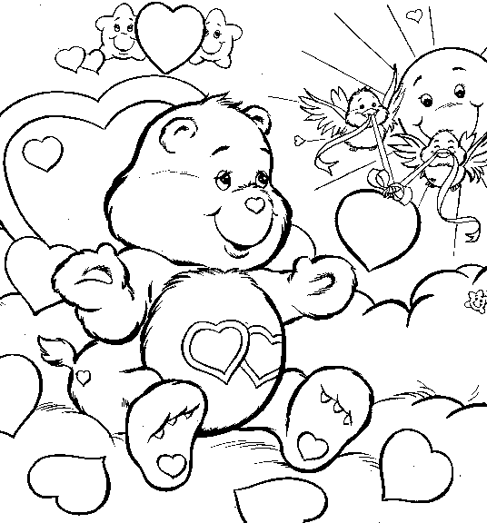 A nice Care Bears coloring book to make!