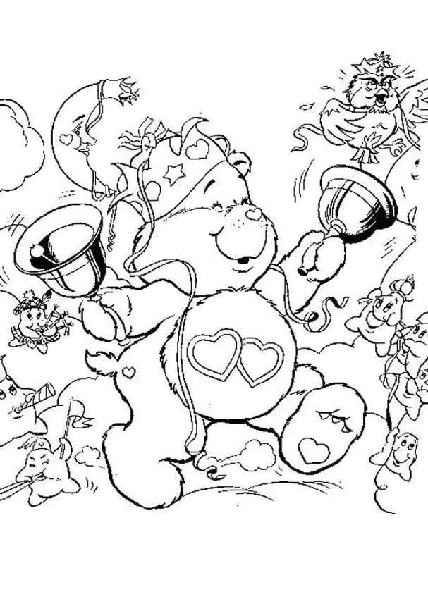 Free Care Bears coloring page to color