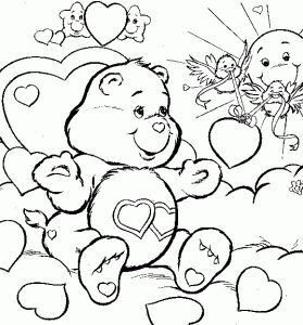 Coloring page care bears for kids