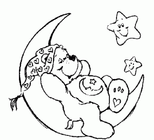 Free printable Care Bears coloring page