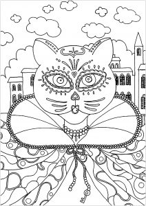 Coloring page carnival to print for free