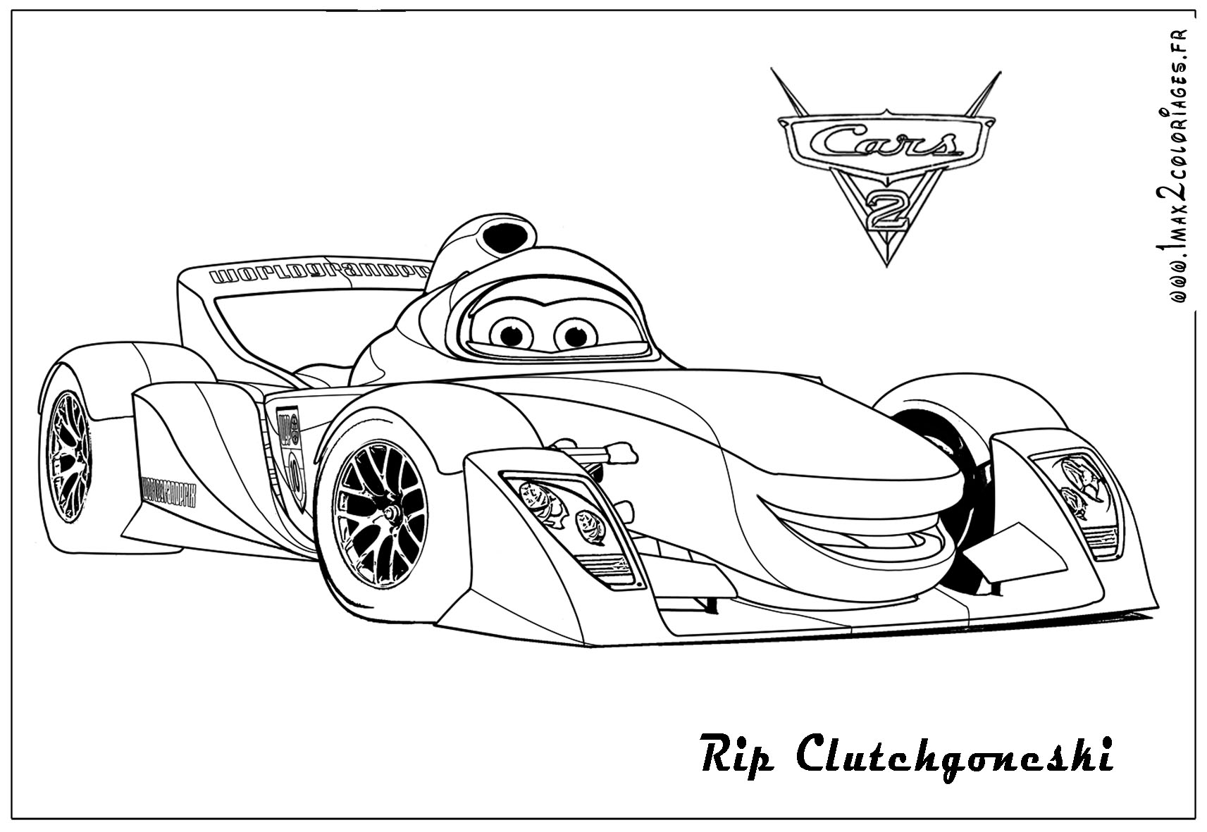 Cars 2 for kids Cars 2 Kids Coloring Pages