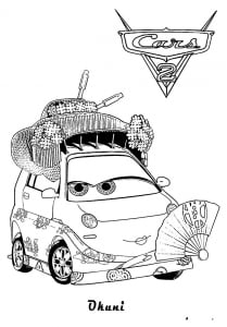 Free Cars 2 coloring page