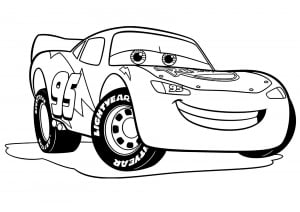 Cars 3 image to download and color : Flash Mc Queen