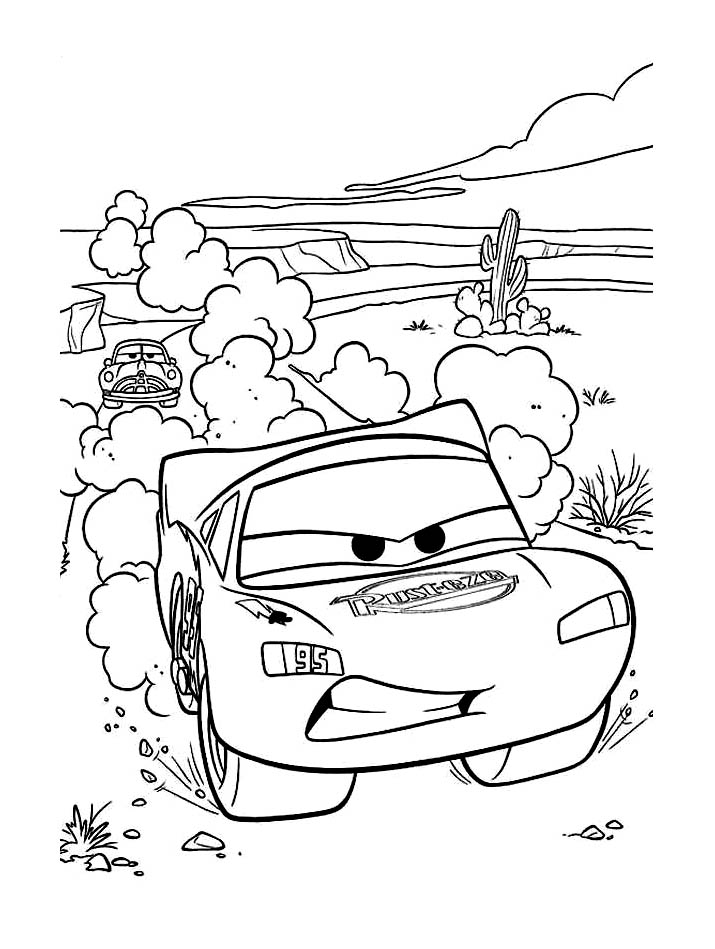 Simple Cars coloring pages for kids