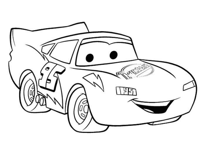 Simple Cars coloring for kids