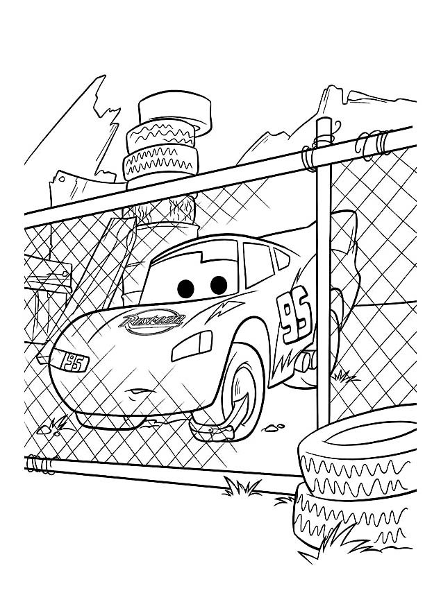 Beautiful Cars coloring page to print and color : Lightning McQueen