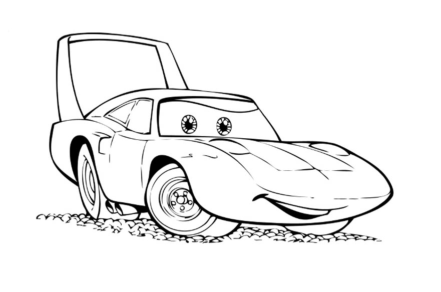 Super simple Cars coloring page