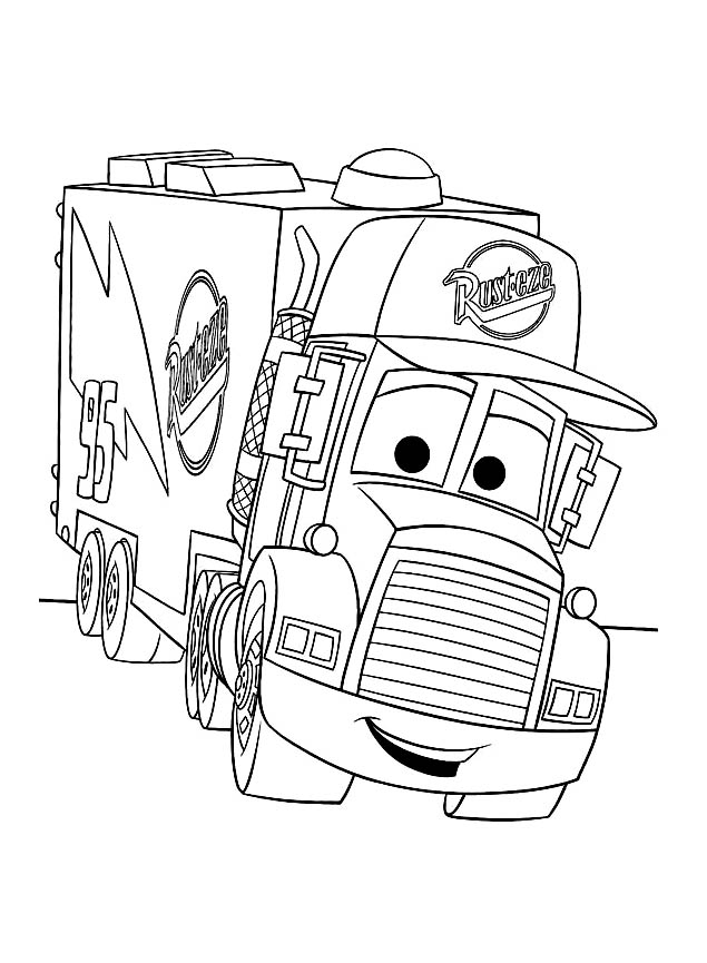 Printable Cars coloring page to print and color for free : Peterbilt
