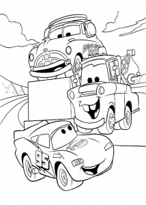 Coloring page cars for children