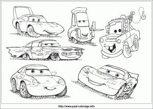 Coloring Cars Various characters