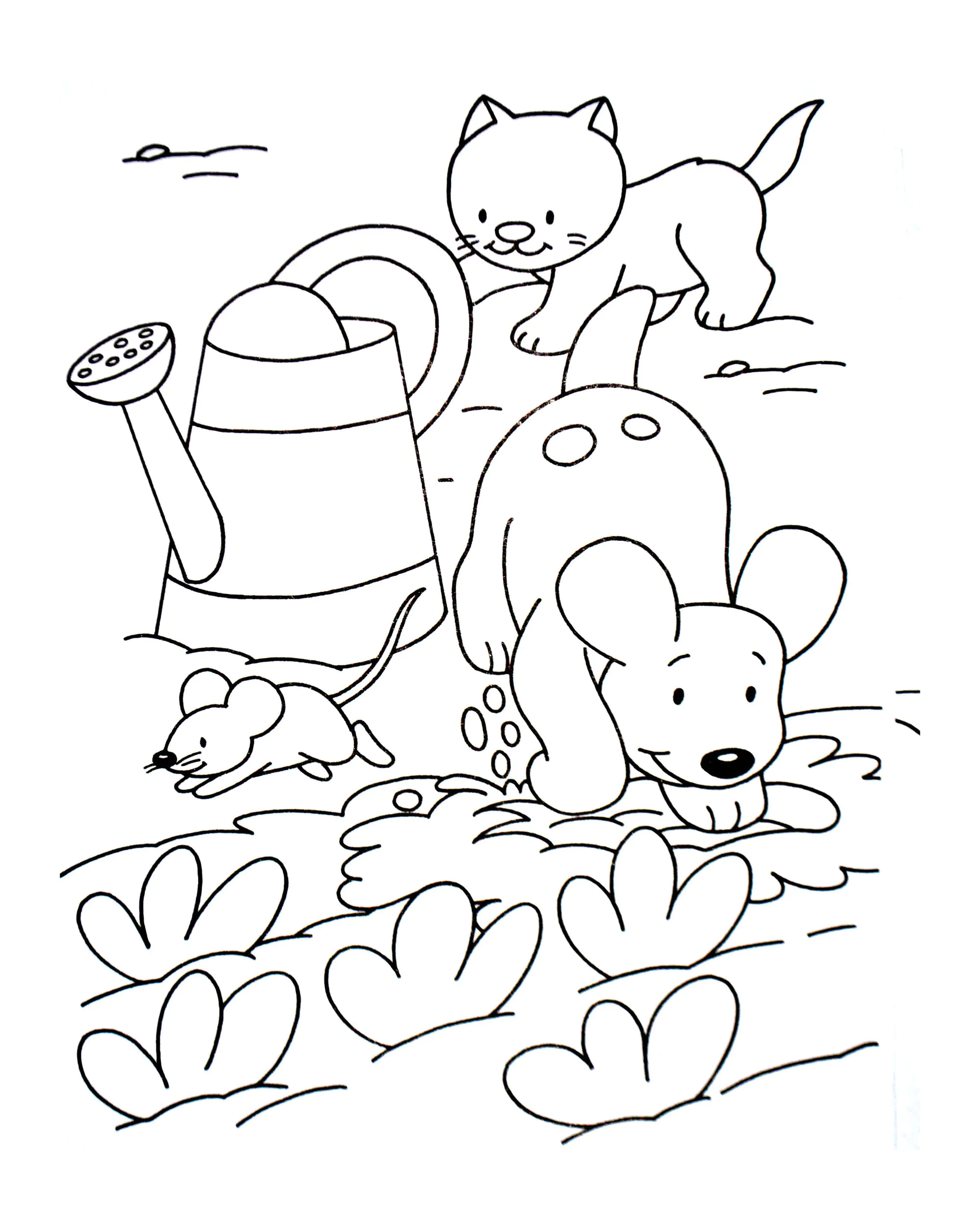 Free cat coloring page to download