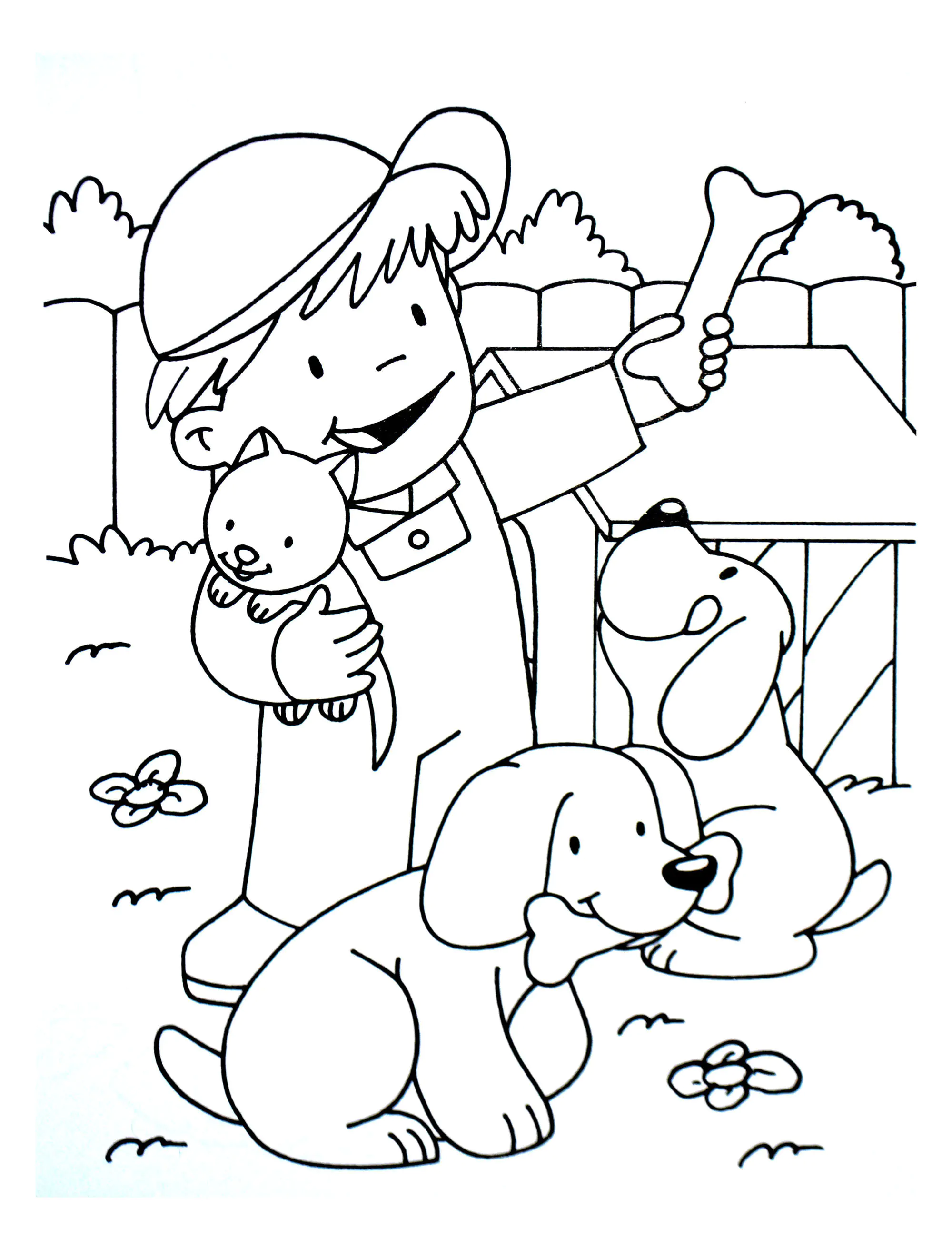Free cat coloring page to print