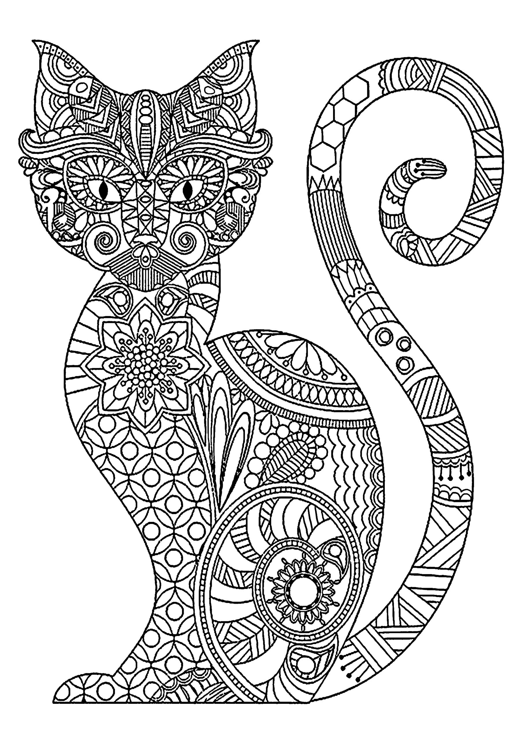 Cat coloring for kids - Cats Kids Coloring Pages