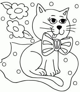 Coloring page cat for children