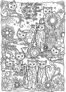 Cat coloring pages to print