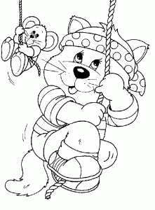 Coloring page cat to download for free