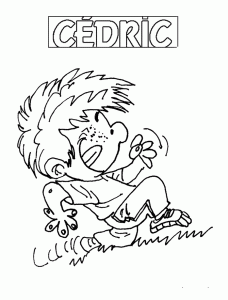 Coloring of Cedric to color for children